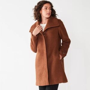 Women's Nine West Boucle Wool-Blend Coat Sz L